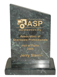 Association of Shareware Professionals, 2005, Hall of Fame induction of Jerry Stern